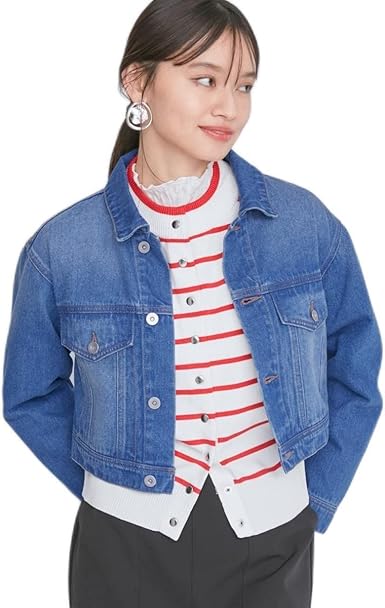   Jeans クロップドデニムジャケット セール】 〈洗濯機可能〉クロップド デニム ジャケット 24SS